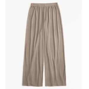 Lounge Pointelle Wide Leg Pant - Brown